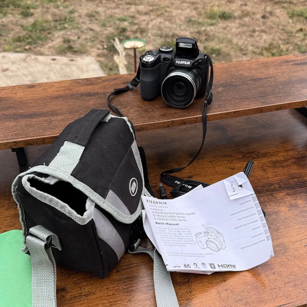 Fujifilm Black Digital Camera with Strap